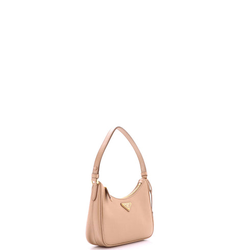 Re-Edition Hobo Saffiano Leather Mini