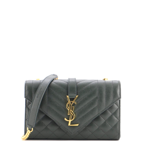 Classic Monogram Envelope Satchel Mixed Matelasse Leather Small