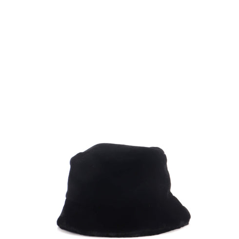 Logo Bucket Hat Faux Fur
