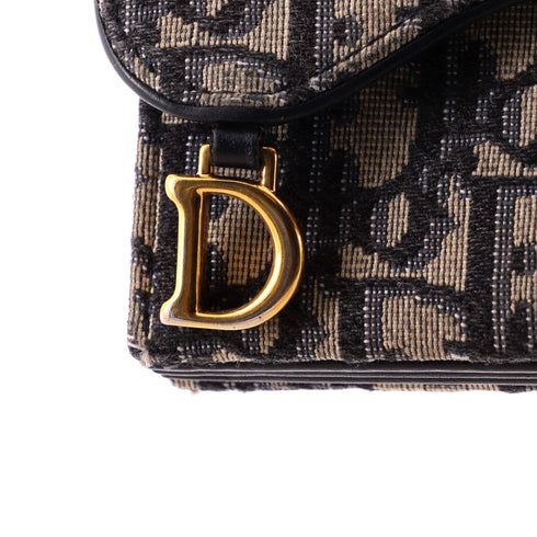 Saddle 5-Gusset Card Case Oblique Canvas