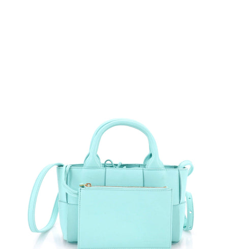 Arco Tote Maxi Intrecciato Leather Candy
