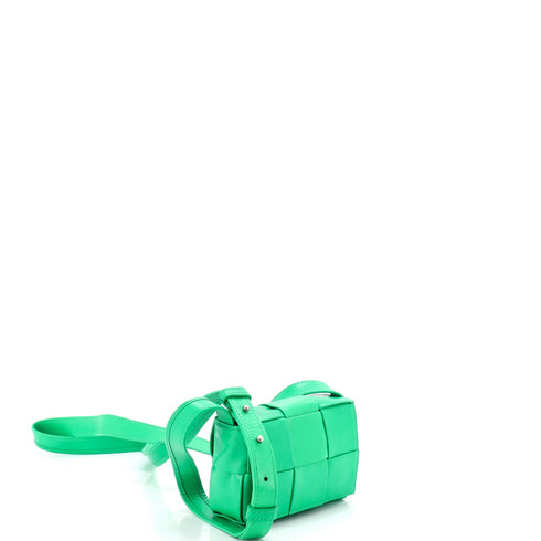 Cassette Crossbody Bag Maxi Intrecciato Leather Candy