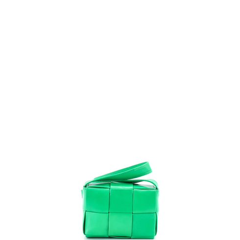 Cassette Crossbody Bag Maxi Intrecciato Leather Candy