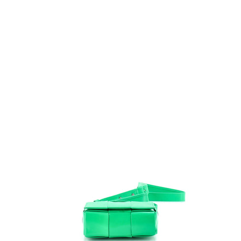 Cassette Crossbody Bag Maxi Intrecciato Leather Candy