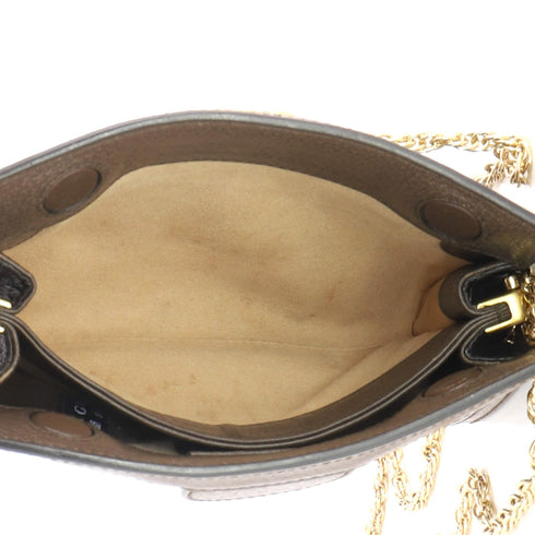 Ophidia Chain Shoulder Bag GG Coated Canvas Mini