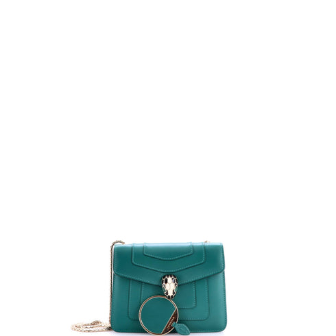 Serpenti Forever Square Shoulder Bag Leather Small
