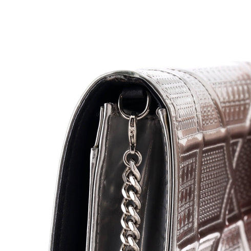 Diorama Wallet on Chain Cannage Embossed Calfskin