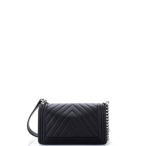 Boy Flap Bag Chevron Calfskin Old Medium