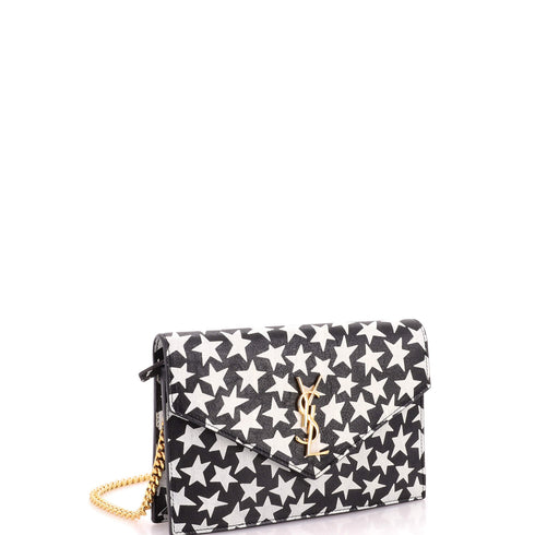 Classic Monogram Wallet on Chain Printed Leather