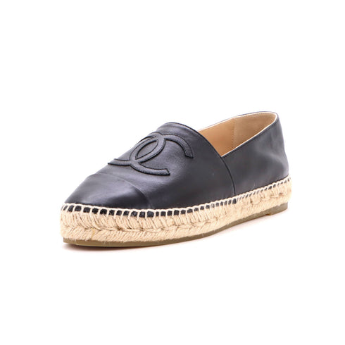 Women's CC Cap Toe Espadrilles Leather