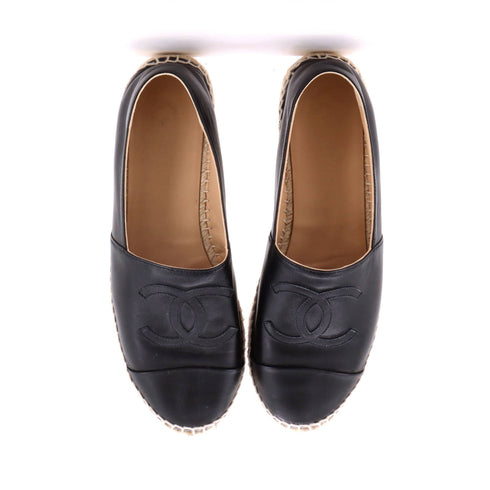 Women's CC Cap Toe Espadrilles Leather