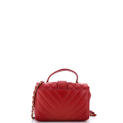 In The City Top Handle Flap Bag Mixed Quilt Calfskin Small