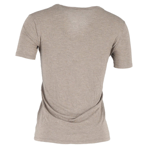 Women's Alexander Wang Scoop Neck T-Shirt Pocket in Brown Cotton