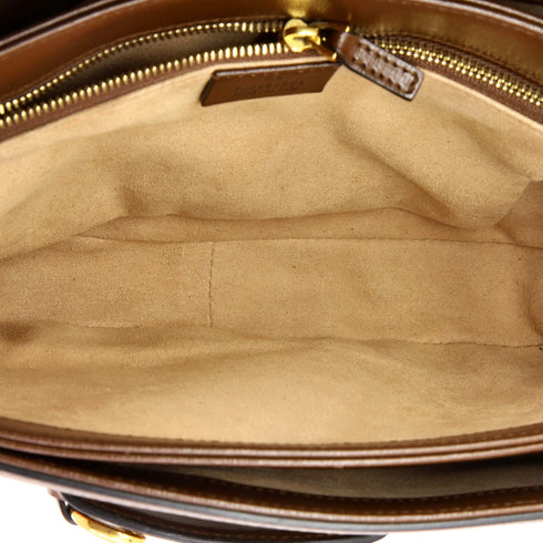Horsebit 1955 Shoulder Bag GG Coated Canvas with Leather Small