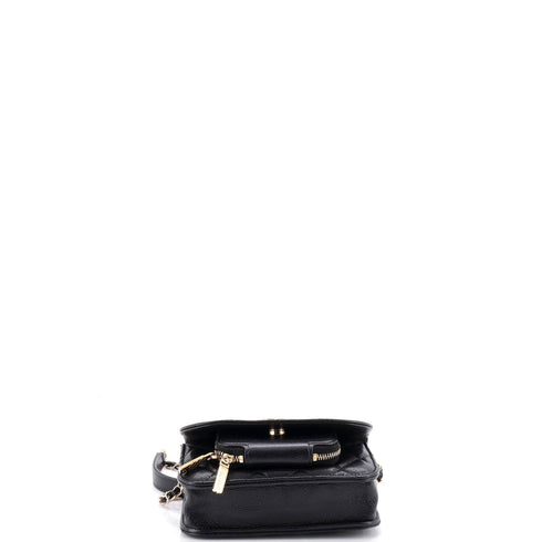 Business Affinity Flap Clutch with Chain Quilted Caviar