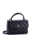 Trendy CC Top Handle Bag Quilted Lambskin Small