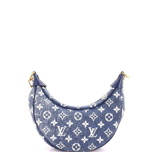 Loop Handbag Monogram Jacquard Denim
