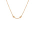 T Smile Pendant Necklace 18K Rose Gold with Diamonds Mini