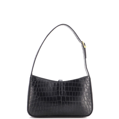 Le 5 a 7 Hobo Crocodile Embossed Leather Small