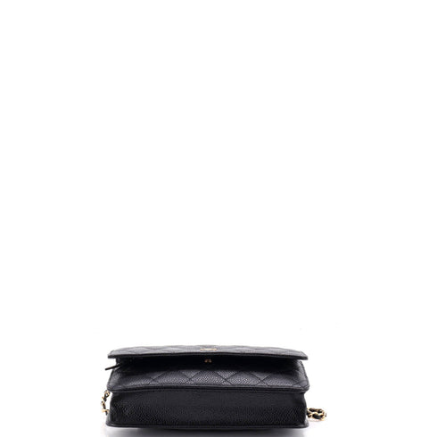 Wallet on Chain Quilted Caviar