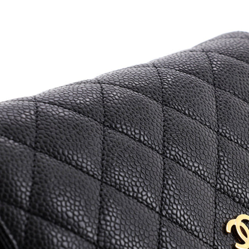 Wallet on Chain Quilted Caviar
