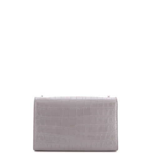 Classic Monogram Tassel Crossbody Bag Crocodile Embossed Leather Medium