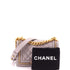 Boy Flap Bag Quilted Caviar with Whipstitch Chain Detail Small