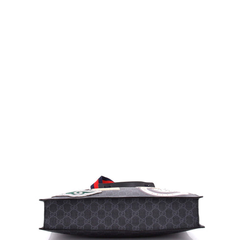 Courrier Convertible Soft Open Tote GG Coated Canvas with Applique North South