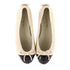 Women's CC Cap Toe Bow Ballerina Flats Printed Leather and Patent