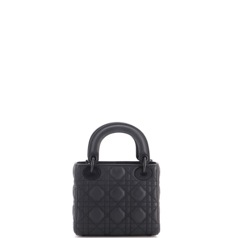 Ultra Matte Lady Dior Chain Bag Cannage Quilt Calfskin Mini