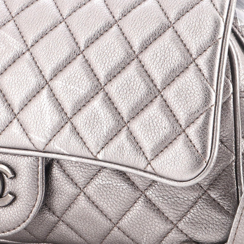 Casual Rock Airlines Flap Bag Quilted Goatskin Small