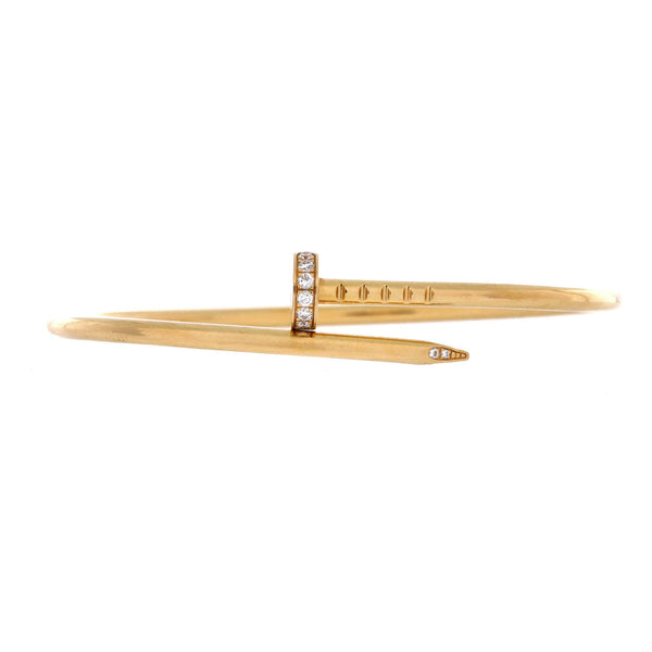 Juste un Clou Bracelet 18K Yellow Gold with Diamonds Small