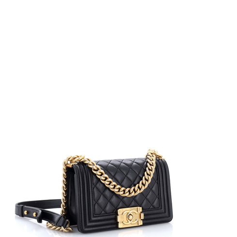 Boy Flap Bag Quilted Lambskin Small