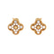 Vintage Alhambra Earrings 18K Yellow Gold with Diamonds