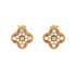 Vintage Alhambra Earrings 18K Yellow Gold with Diamonds
