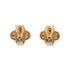 Vintage Alhambra Earrings 18K Yellow Gold with Diamonds