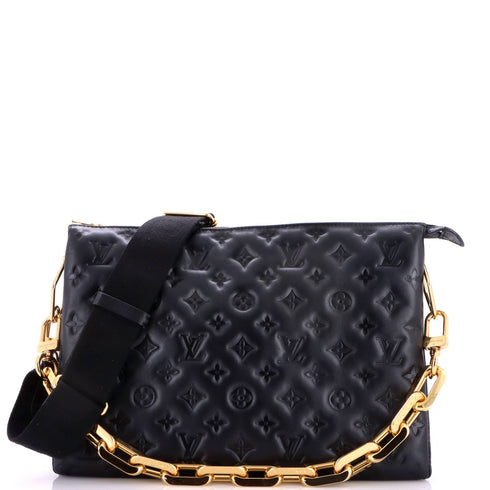 Coussin Bag Monogram Embossed Lambskin MM