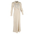 Women's Self-Portrait Embroidered-Design Maxi Dress in Cream Satin
