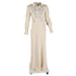 Women's Self-Portrait Embroidered-Design Maxi Dress in Cream Satin