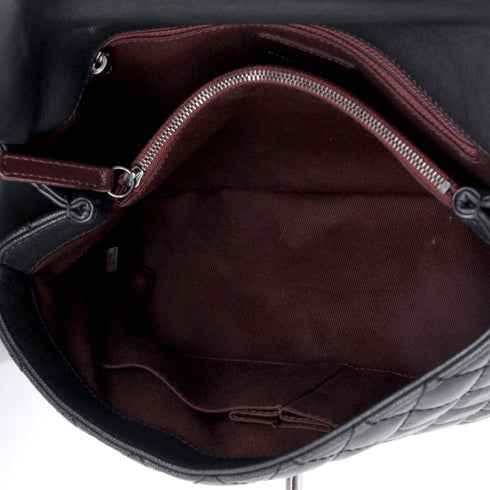 Coco Top Handle Bag Quilted Caviar Medium