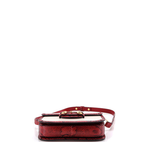 Horsebit 1955 Shoulder Bag Leather with Python Small