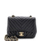 Square Classic Single Flap Bag Chevron Lambskin Mini
