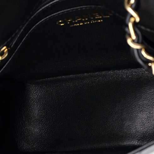 Square Classic Single Flap Bag Chevron Lambskin Mini