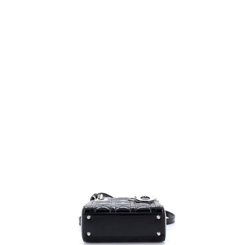 Lady Dior Bag Cannage Quilt Patent Mini