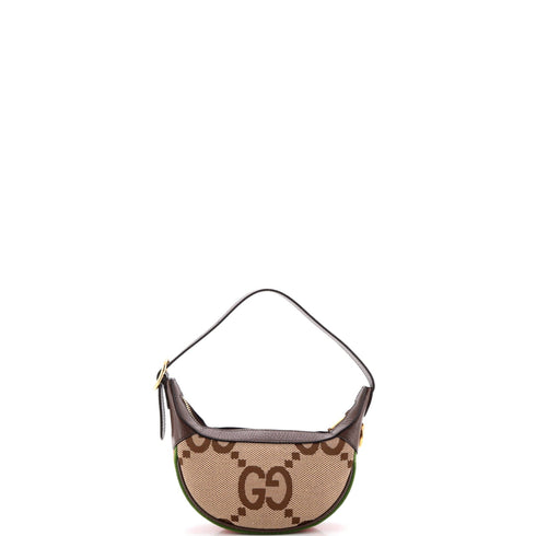 Ophidia Half Moon Bag Jumbo GG Canvas Mini