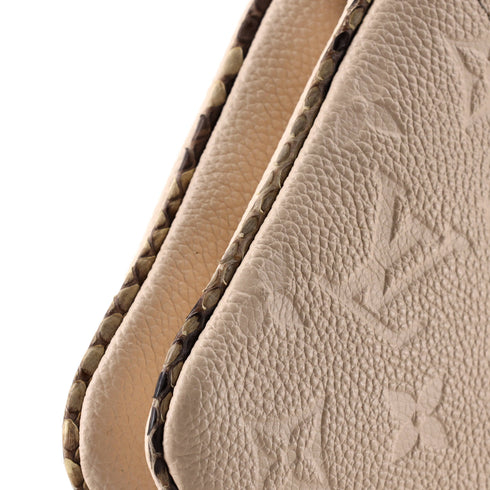 Double Zip Pochette Monogram Empreinte Leather with Python