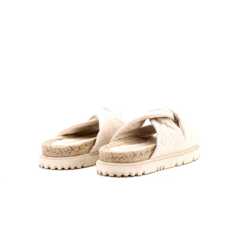 Women's Dtwist Slide Espadrilles Cannage Quilt Leather