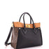 On My Side Tote Leather with Monogram Canvas MM