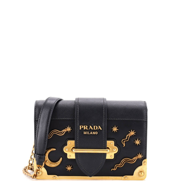 Cahier Crossbody Bag Embellished Leather Small