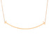 T Smile Pendant Necklace 18K Rose Gold Large